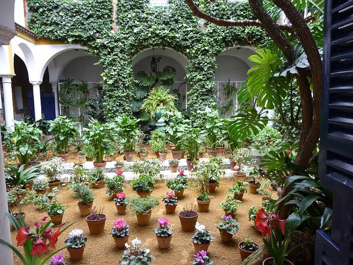 Barrio-de-Santa-Cruz-05.JPG - Die Innenhöfe überraschen mit reichhaltigem Schmuck und viele Blumen und überraschen den Besucher stets aufs Neue.